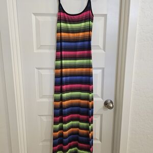 Multicolor Striped Maxi Dress